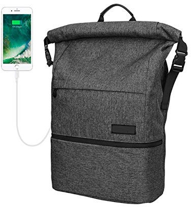 Netbook Bag Poliéster Impermeable Mochila para portátil con Capacidad de la Interfaz USB: 35L Netbook Bag (Color : Dark Gray)