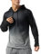Hommes Thermique Doublé Sweat à Capuche athlétique Manche Longue Sweats Fitness Running pourL'hiver Automne Gris progressif M