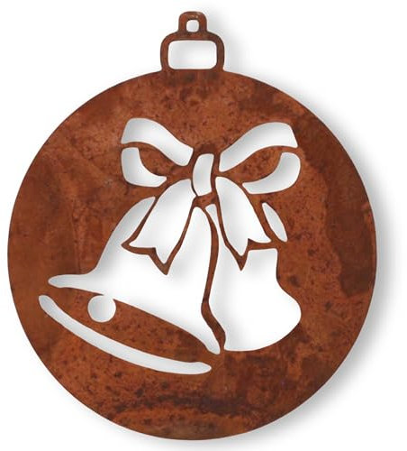 Rostikal Edelrost Hängedeko Glocken 7 cm Rost Deko Christbaumschmuck Zimmer Deko Garten