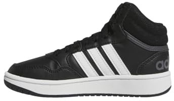 adidas Unisex Kids Hoops Mid 3.0 K Sneaker, Core Black Ftwr White Grey Six, 11.5 UK Child