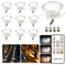 10er LED Einbaustrahler Dimmbar, Warmweiß 3000K, Weiß 4000K mit Fernbedienung Ø32mm LED Einbauleuchte Bodeneinbaustrahler außen, IP67 wasserdicht 0,8W innen aussen Terrasse Küche Garten 12V