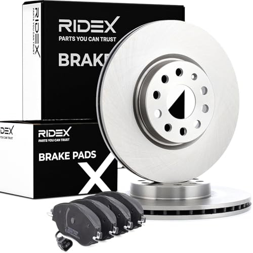 RIDEX Bremsenset Vorne 312mm Bremsscheiben und Bremsbeläge Kompatibel mit VW Golf 7 Schrägheck 5G1, BQ1, BE1, BE2 Belüftet