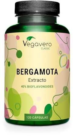 BERGAMOTTO Vegavero® | 1250 mg (15:1) | l’unico con 40% di Bioflavonoidi | Integratore per la Salute Cardiovascolare | Citrus Bergamia | 120 Capsule | Vegan