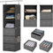 Organizador Armario Ropa Colgante, Plegable de 6 Estantes, 2 Estantes Colgantes Separables de 3 Estantes con 3 Cajones y 2 Bolsillos Laterales. Closet Organizer con Estanterias Reforzadas