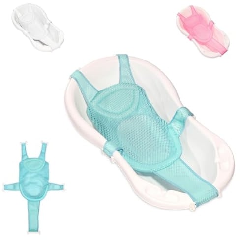 Lorelli Babywannennetz Turtle, Kunststoff Clips, Badewanneneinsatz, ab Geburt türkis