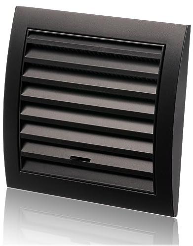 Ø 100mm Grille de Ventilation Réglable en Plastique ABS Anthracite avec Moustiquaire et Bride - Grilles d'aération
