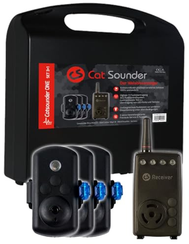 Carp Sounder Catsounder One Set 3+1 - Bissanzeiger, Bissmelder, Funkbissanzeiger zum Wallerangeln