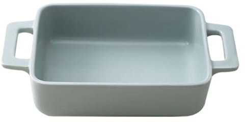 TYMYYS Lasagne Auflaufform Klein 1 Person, Rechteckig Lasagneform Keramik, Vintage Geschirr Ofenform-grau-20x12x5cm, 500ml