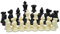Kunststoff Schachfiguren mit Filzgleiter Königshöhe 93 mm - Staunton Design Schach Kunststofffiguren mit Filzgleiter Schwarz Weiß Gr. XL König 93mm