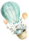 BESTonZON 1stk Wolken-vinyl-wandaufkleber Türaufkleber Für Wandpaneele Applikationen Verzierungen Luftballons Mehrfarbig Cartoon-aufkleber Tierballons Wohnkultur Mädchen Heißluftballon
