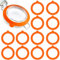 TNSLAND 12 juntas de silicona de repuesto, 95 x 73 mm, para tarros de conservas, goma de conserva, juntas de silicona, anillos de goma para tarros de cristal (naranja)