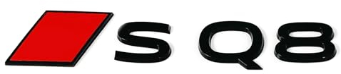 Audi 4M8853740D5FQ Schriftzug SQ8 Plakette Emblem Logo Aufkleber Raute, schwarz/rot
