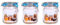 Acan Tradineur - Pack de 3 tarros de Vidrio herméticos Primizie, Incluyen Junta de Goma, Bote, Frasco Multiusos para almacenar conservas, legumbres, Pasta, Galletas - 15 x 10 cm - 1 litro