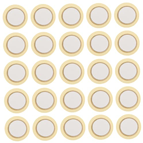 BESTonZON 50 Stück 27 Mm Summer Unterlegscheiben Foliendichtung Tonabnehmer Für Akustische Wandler Pickups Piezo-scheibe Piepser Piezo Pickup Zubehör Mikrofon-trigger Gitarre Kupfer Membran