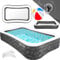 KESSER® Aufblasbarer Pool Familienpool für Kinder und Erwachsene Gartenschwimmbad Familienschwimmbad Sommer 240x142x56 cm Planschbecken 613 Liter Füllmenge Kinderfreundlich Entwässerungslöcher