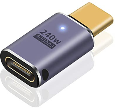 Maxhood USB C Extender Adapter 40Gbps, USB C Extender 240W USB Type C Extension Adapter, Type C Extender 8K@60Hz Type C Male to Female Connector for USB4, MacBook Pro, Dock Station
