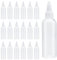 VOSSOT Lot de 12 bouteilles à presser en plastique de 100 ml - Bouteilles de couleur vides avec tête pointue - Bouteilles à sauce pour ketchup, moutarde, huile d'olive, sirop, vinaigrettes