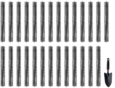 VEVOR 0809-27 Reinigungswerkzeuge, 23 m Gesamtlänge 11 cm Durchmesser, bodennahe Bürste, Laubschutz für 12,7 cm Dachrinnen, leicht zu reinigen, Dachblätter und Schmutz, 27 Stück, Schwarz