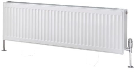 Milano Compact White Type 33 Horizontal Triple Panel Convector Radiator - 400mm x 1200mm