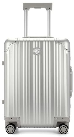 Krytex Cabin Twist Aluminium-Reisekoffer Bordkoffer Hartschalen-Koffer Trolley Rollkoffer Handgepäck,Teleskopgriff, 2xTSA, 4 Rollen