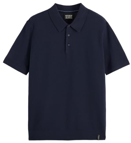 Scotch & Soda Herren Knitted Polo Shirt Polohemd (1er Pack)