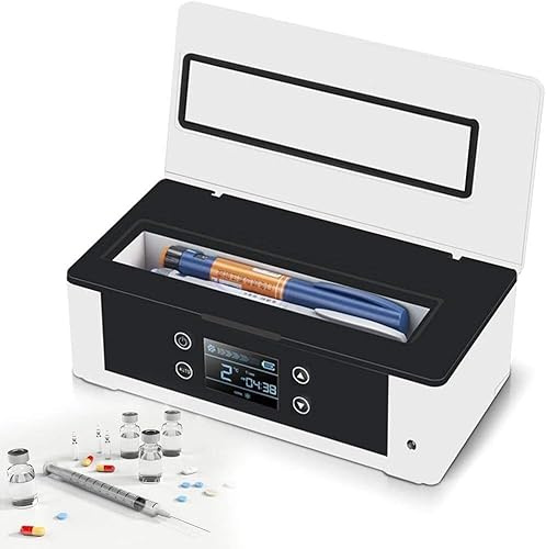 Mini refrigerador portátil para insulina, caja refrigerada, mini refrigerador para medicamentos y insulina para coche, apto para coche, viajes y aviones.