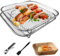 2 Griglie per Friggitrice Ad Aria Accessori, Rack Ad Aria Calda con Clip e Pennello Forno, 50 PCS Carta Forno per Friggitrice Ad Aria, Cesti Quadrati Accessori per Cosori/Philips Friggitrice Ad Aria