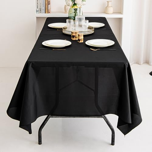 4 Stück Biertischtischdecke 100 x 250 cm, Tischdecke Bierzeltgarnitur Schwarz TischdeckenBiertisch, Biertischhussen, Biertischdecken für Bierzeltgarnitur, Rechteckige TischdeckenWaschbar