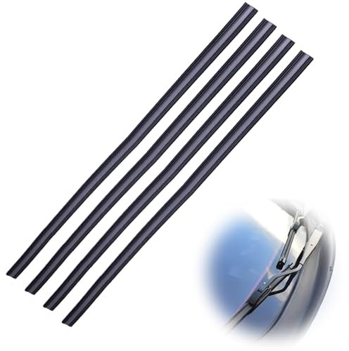 Gomas de Limpiaparabrisas de Repuesto, 70cm Gomas Limpiaparabrisas Coche, 4 Piezas Recambio Limpiaparabrisas, Recambio Compatible Con Todos Los Limpiaparabrisas, Desmontable