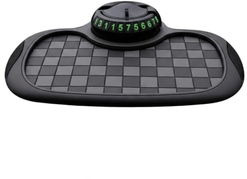 SKDFHOD Multifunction Car Anti Slip Mat, Antirutschmatte Auto Armaturenbrett Handy, Auto Universal Phone Holder, 360° Drehbar Anti Rutsch Armaturenbrett Matte, mit Parknummer