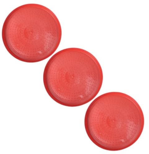DECOMELODY 3Pcs Plastic Poultry Feeding Trays for Chickens Ducks Pigeons Reusable Anti-aging Food Plates for Birds and Hens Fill Poultry Feeder Accessories