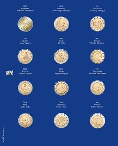SAFE 7302-14 Ergänzungsblatt für 2 Euro Münzen in Kapseln für das Jahr 2014