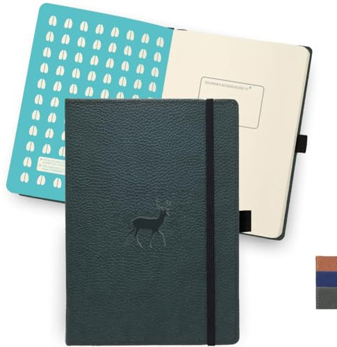 Dingbats* - Tierwelt Notizbuch A4 Gepunktet - Hardcover PU Leder Journal für Arbeit, Reisen - Tasche, Elastischer Verschluss, Stifthalter, Lesezeichen