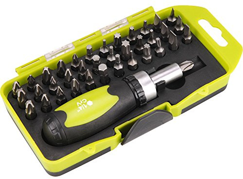 EXTOL CRAFT Ratschen-Schraubendreher mit Spitzen, Set 38 Stck