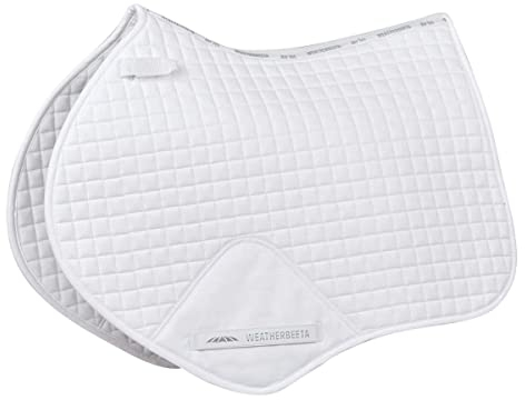 WeatherBeeta Prime Jump Shaped Saddle Pad, White, Full