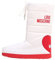 Moschino Scarpe Donna Snow Boot Love Bianco Red Heart Nylon D19MO18
