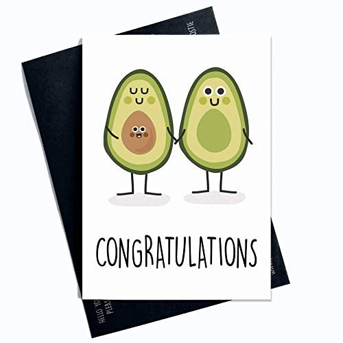 Glückwunschkarte für Schwangerschaft, lustige Karte für Babyparty, Schwangere Freund Co Worker Avacado PC163