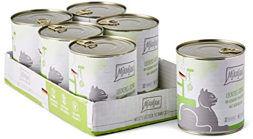 MjAMjAM - Premium Nassfutter für Katzen - leckeres Rind an gedämpftem Kürbis, 6er Pack (6 x 800 g), getreidefrei mit extra viel Fleisch