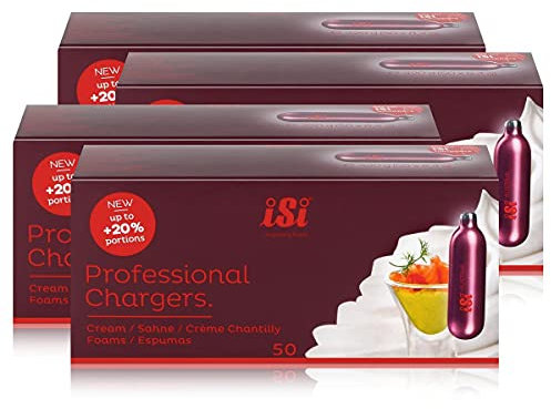 iSi Professional Chargers Capsule per crema 420 g, 50 x 8,4 g (confezione da 4)
