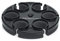 Gator Frameworks Mikrofonständer-Adapter für bis zu 6 Mikrofone; geeignet für kabelgebundene und kabellose Mikrofone (GFW-MIC-6TRAY), Schwarz