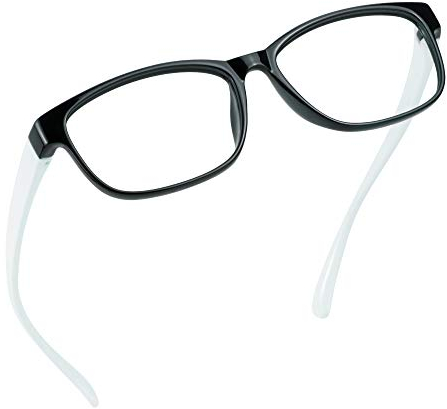 LifeArt Blaue Licht Blockieren Brille, Anti-Augen-Müdigkeit, Computer Lesebrillen, Gaming Brille, TV Brille für Frauen Männer, Anti UV, Anti Glare (Schwarz, 0.25 Vergrößerung)