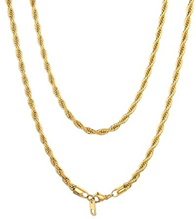 Gold Rope Chain Pendant Chains Rope Necklace for Women