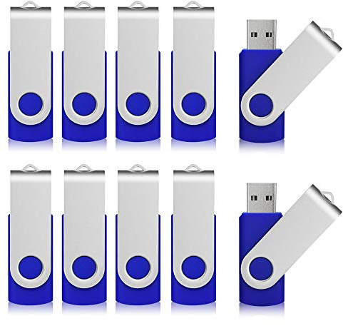 Aiibe 50Pcs 4GB Flash Drive Bulk USB Flash Drive 4GB 50 Pack USB 2.0 Thumb Drives Memory Stick USB Drive, Blue