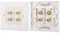 K M Electronics® 1 Gang Quad 4 X F Type Coax COAXIAL Wall Socket Plate TV Satellite Sky Virgin