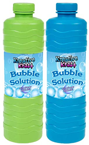 Liquide Bulles de Savon Enfant Multipack Bouteille 1 Litre de Produit pour Pistolet Appareil et Machine à Bulle Flacon Savon Recharge (Lot de 2)