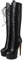 Only maker Damen Kniehoch Stiefel Plateau Hohe Schnürstiefel mit Stiletto Absatz Lederimitat Schwarz 43 EU