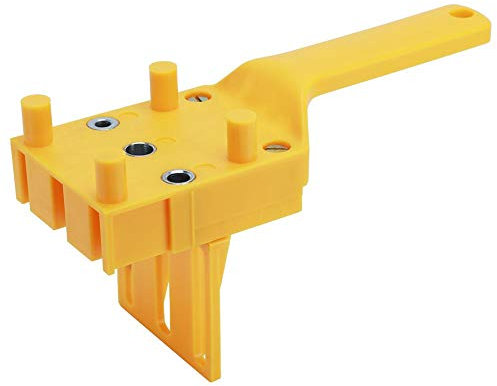 Guía de perforación para carpintería, localizador de plantillas de mano Accesorio para clavijas de carpintería con taladro manual de alta precisión Herramienta de sierra de agujero piloto para fijar l