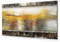 B&D XXL - Tableau décoratif abstrait 120x40 cm - Impression sur toile colorée - Décoration murale pour salon et chambre - Cadre en Bois - Vert blanc marron beige - Texture abstraite a-A-0691-b-a