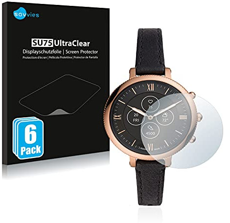 Savvies 6 Stück Schutzfolie für Fossil Monroe Hybrid HR Displayschutz-Folie Ultra-Transparent