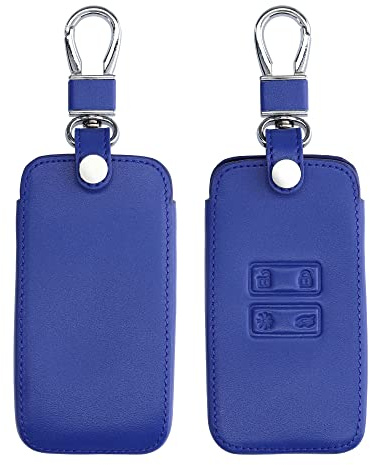 kwmobile Schlüsselhülle für Renault 4-Tasten Smartkey Autoschlüssel (nur Keyless Go) Hülle - Autoschlüssel Schlüssel Hülle - Schlüsselcover aus Kunstleder in Blau